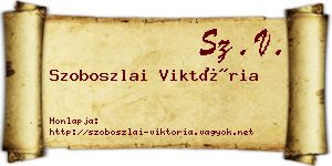 Szoboszlai Viktória névjegykártya