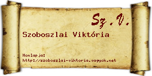 Szoboszlai Viktória névjegykártya