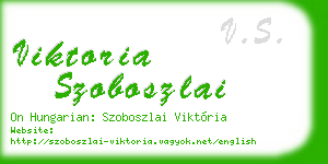 viktoria szoboszlai business card