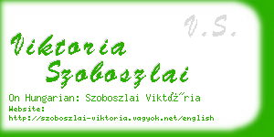 viktoria szoboszlai business card